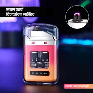 Double Arc Type-C Rechargeable Lighter – LED Display, Windproof and Flameless Design2