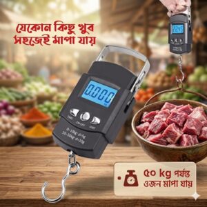 Portable Digital Hanging Scale 50kg - Electronic Weight Machine