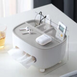 Multifunctional Tissue Box with Remote & Desktop Organizer4