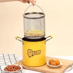 Deep Fry Pot with Basket & Lid | Portable Deep Frying Pot-5